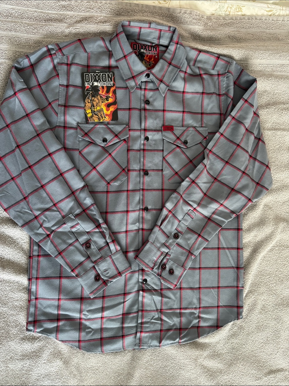 DIXXON Men’s Grey Flannel Shirt- “Smoke Eater”
